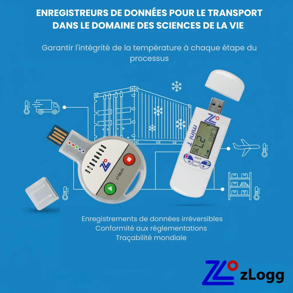 Enregistreur de données USB Zlogg pour la surveillance de la chaîne du froid