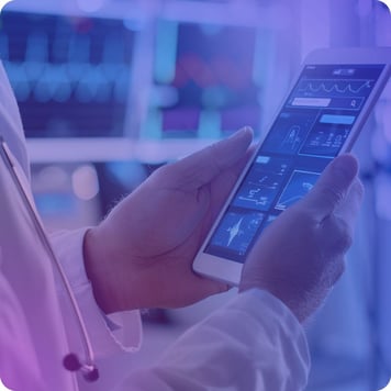 Doctor receiving a vaccine storage temperature fluctuation alert on their tablet.