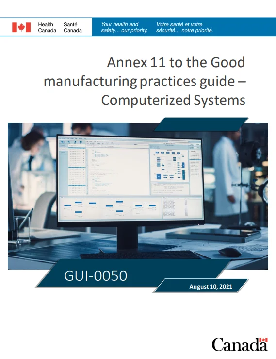 GUI-0050 Annex 11 Couverture