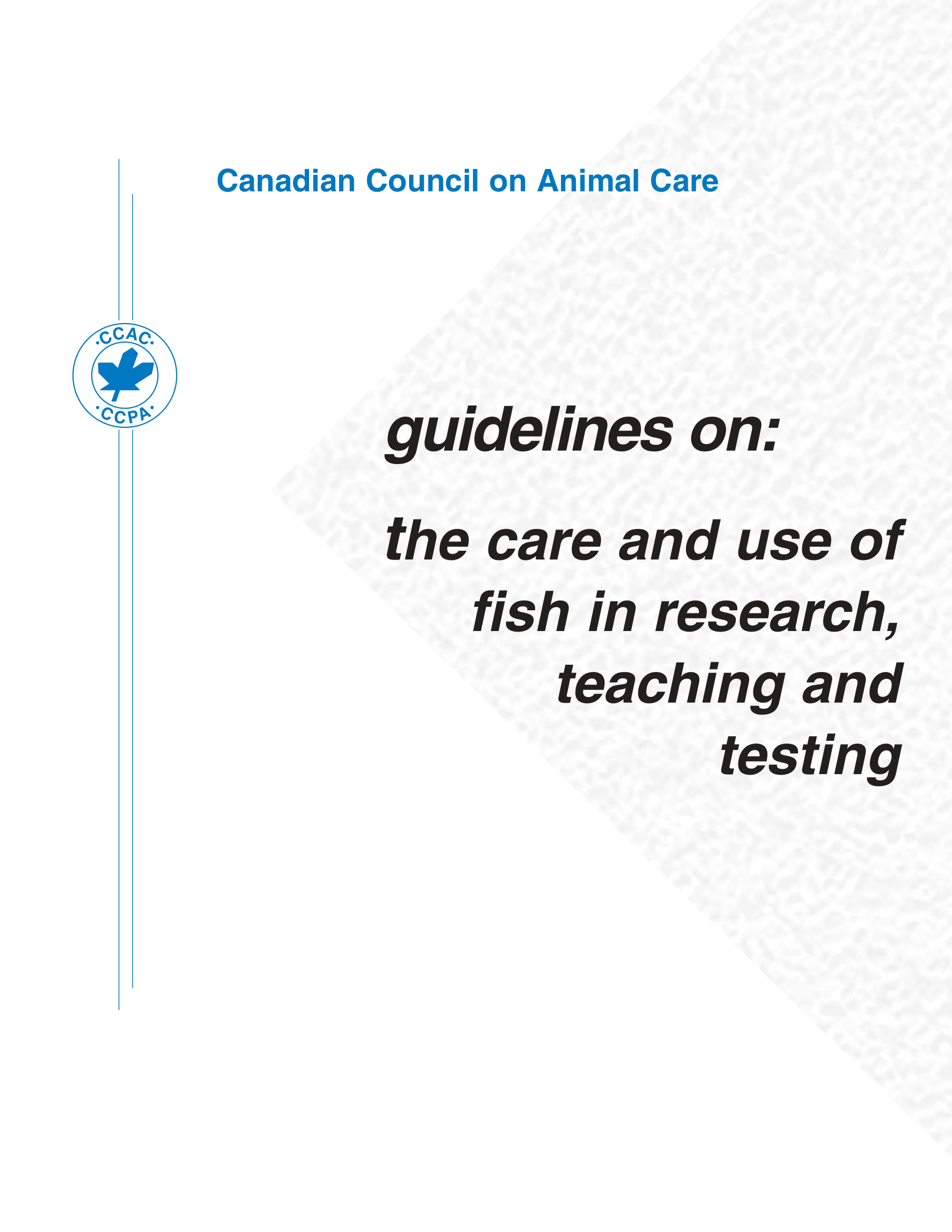 Lignes directrices CCPA poissons Couverture